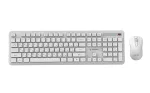 Gembird KBS-WPS-01 Slim Pro Business wireless desktop set, white, RU layout