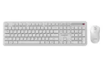 Gembird KBS-WPS-01 Slim Pro Business wireless desktop set, white, US layout