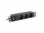 Surge protector Rack PDU 10 1U 3x Schuko 2m 10A black C14