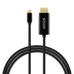 SAVIO CL-191 USB-C į HDMI kabelis, 30 Hz, 2 m, plastikinis