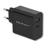 Qoltec 51717 įkroviklis | 45 W | 5&ndash;20 V | 2,25&ndash;3 A | USB C tipo PD | USB | Juodas