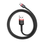 Laidas Micro USB Baseus Cafule 1.5A 2m (raudonas ir juodas)
