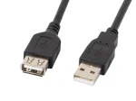 LANBERG USB prailginimo laidas 2.0 AM-AF 1.8M (juodas) CA-USBE-10CC-0018-BK
