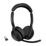 &bdquo;Jabra 25599-999&ldquo; ausinės su mikrofonu, belaidės, su galvos juosta, biuro / skambučių centro &bdquo;Bluetooth&ldquo; įkrovimo stotelė, juodos spalvos