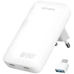 Charger FlatPlug Dual 45W GaN 2xUSB-C white