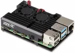 Joy-IT aluminum housing + FAN Raspberry Pi 4 bk