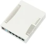 &bdquo;Mikrotik RB260GS&ldquo; gigabito eterneto (10/100/1000) maitinimas per eternetą (PoE), baltas