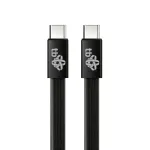 Cable USB C - USB C 1m flat black