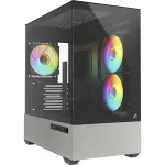 Sharkoon MK7 ARGB Black Dual Tempered Glass 3x 120mm ARGB PWM Fans USB-C BTF Micro-ATX Gaming PC Case