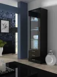 Cama vitrina SOHO S1 juoda/juoda blizgi
