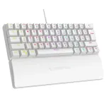 Rampage PLOWERK60 wired gaming mechanical keyboard Blue Switch Rainbow LED white