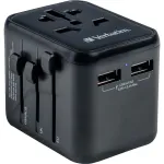 Verbatim universal travel adapter UTA-01 (black, 2x USB-A)