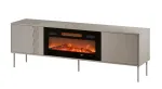 Cama RTV spintelė EF + židinys juoda TRESSE 180x40x54.5 ka&scaron;myro matinė spalva