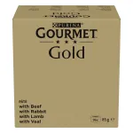 PURINA GOURMET GOLD Mus Mix 4 skoniai - &scaron;lapias kačių ėdalas - 96 x 85 g