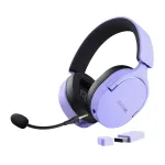 &bdquo;Trust GXT 491P FAYZO&ldquo; ausinės su laidinėmis ir belaidėmis žaidimams, su galvos juosta, USB, A tipo, &bdquo;Bluetooth&ldquo;, juodos, violetinės