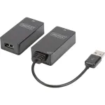Digitus USB 1.1 CAT extender set, 45 meters (black, transmitter unit + receiver unit)