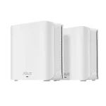 Wireless Router|ASUS|ZenWiFi BD4 (2-pack EU+UK)|Product type Mesh system|Qtty 2 pc(s)|Wi-Fi band Dual-band (2.4 GHz / 5 GHz)|Wi-Fi 7 (802.11be)|Ethernet WAN Yes|2xEthernet LAN (RJ-45) ports|WLAN speed 2882 Mbit/s|Internal memory 512 MB|Flash memory 1 ...