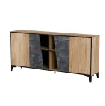 Cama 4D komoda OVO 180x38xH83 ąžuolo/betono spalvos