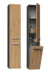 Topeshop NEL IV ANT/ART bathroom storage cabinet Graphite, Oak