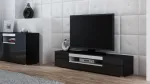 Cama TV staliukas VIVA 180 juodas/juodas blizgus + baltas