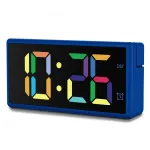 ibiza digital alarm clock blue