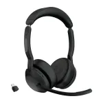 Jabra 25599-999-899 ausinės / ragelis su belaide galvos juosta, biuro / skambučių centro &bdquo;Bluetooth&ldquo; įkrovimo stotelė, juoda