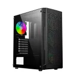 Gembird CCC-FC-400X žaidimų ARGB kompiuterio korpusas Fornax 400X, juodas