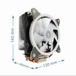 CPU cooler Huracan 12cm 150W 4-pin multicolor LED