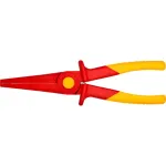 Knipex plastic snipe nose pliers 98 62 02 (red/yellow, serrated gripping surfaces, insulated, VDE-tested)