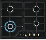 Įmontuojama dujinė viryklė &bdquo;Electrolux EGS6436RK&ldquo;, juoda, 4 zonos