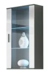 Cama pakabinama vitrina SOHO pilka/balta blizgi