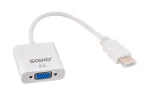 SAVIO HDMI (M) - VGA (F) ADAPTERIS, BALTA CL-201