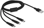 DeLOCK USB 3in1 Lightn. mUSB / USB-C 1m - 87155 black