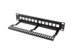 LANBERG PATCH PANEL BLANK 12 PORT 1U 10" BLACK