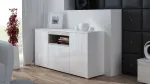 Cama indauja VIVA 150 balta/balta blizgi + sonoma ąžuolas