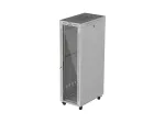 19-inch 42U floor-standing rack cabinet, 600x1000, glass door, LCD (flat-pack), grey