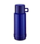 ROTPUNKT Glass vacuum flask, capacity 1.0 l, hyperblue (navy blue)
