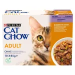 PURINA Cat Chow ėriena, žaliosios pupelės - &scaron;lapias kačių ėdalas - 10 x 85 g