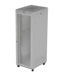 Standing installation rack cabinet 19-inch 47U 800 x 1000 gray perforated doors LCD (flat pack) V2