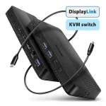 HMC-DL-KVM USB hub 12in 1 10Gbps 2xHDMI DP GLAN