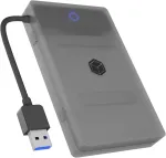 ICY BOX IB-AC603b-U3, adapter (anthracite/black, adapter for 1x HDD/SSD with plastic case)