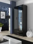 Cama vitrina SOHO S6 2D2S juoda/juoda blizgi