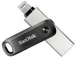 &bdquo;SanDisk iXpand&ldquo; USB atmintinė 64 GB USB A tipo / &bdquo;Lightning&ldquo; 3.2 kartos 2 (3.1 kartos 2) juoda, sidabrinė