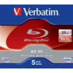 BD-RE Verbatim Discs 2x 25GB (Jewel Case 5) Blu-Ray WHITE BLUE