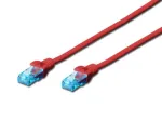 Patch cord U/UTP kat.5e PVC 0,25m red
