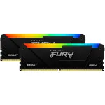 Kingston FURY DDR4 - 32GB - 3600 - CL - 18 (2x 16 GB) dual kit, RAM (black, KF436C18BB2AK2/32, Beast RGB, INTEL XMP)