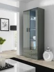 Cama vitrina SOHO S6 2D2S pilka/pilkai blizgi