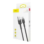 Baseus CATKLF-BG1 mobiliojo telefono laidas, juodas, 1 m, USB A, USB C