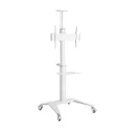 Aluminum TV floor stand w/wheels white 37-70''