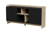 Cama PORTO 2D komoda 150x38x77 ąžuolo/juodos spalvos